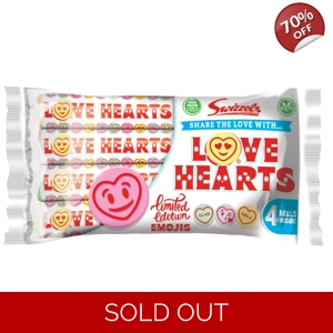 Swizzels Love Hearts - Limited Edition EMOJIS - 4 Rolls - 105g Pack